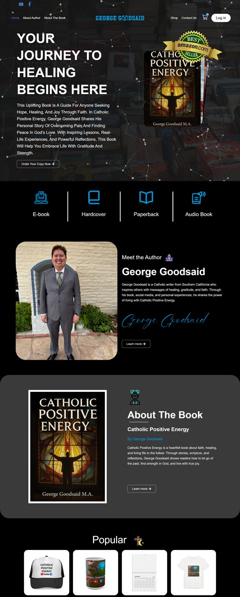 Mobile version of the author website